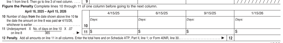 Table from the official PDF (page 1)
