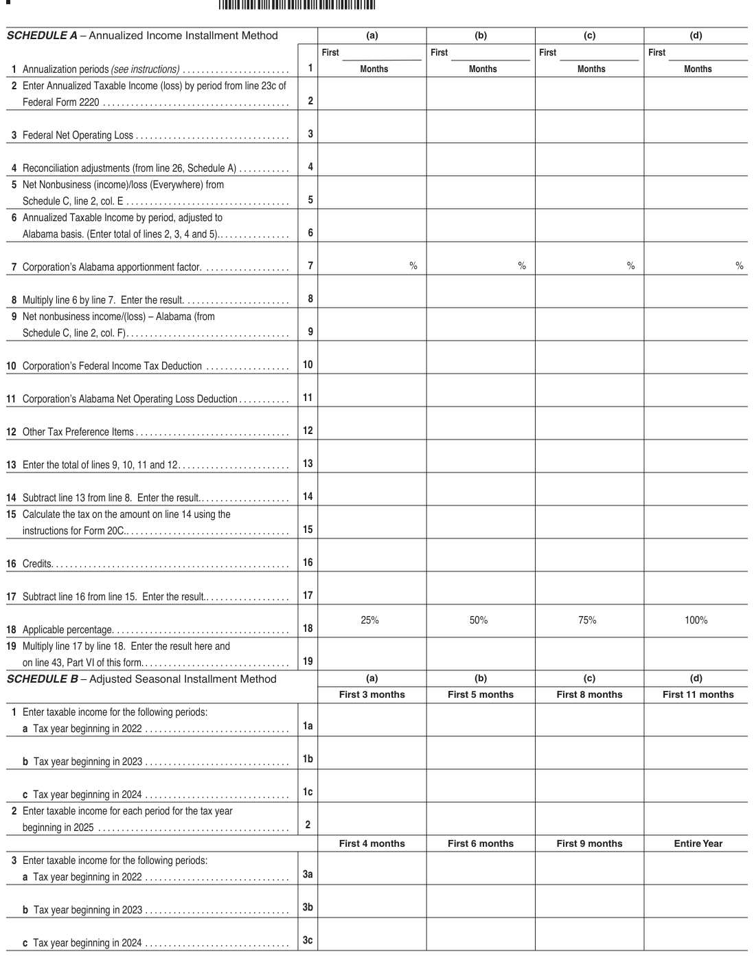 Table from the official PDF (page 4)