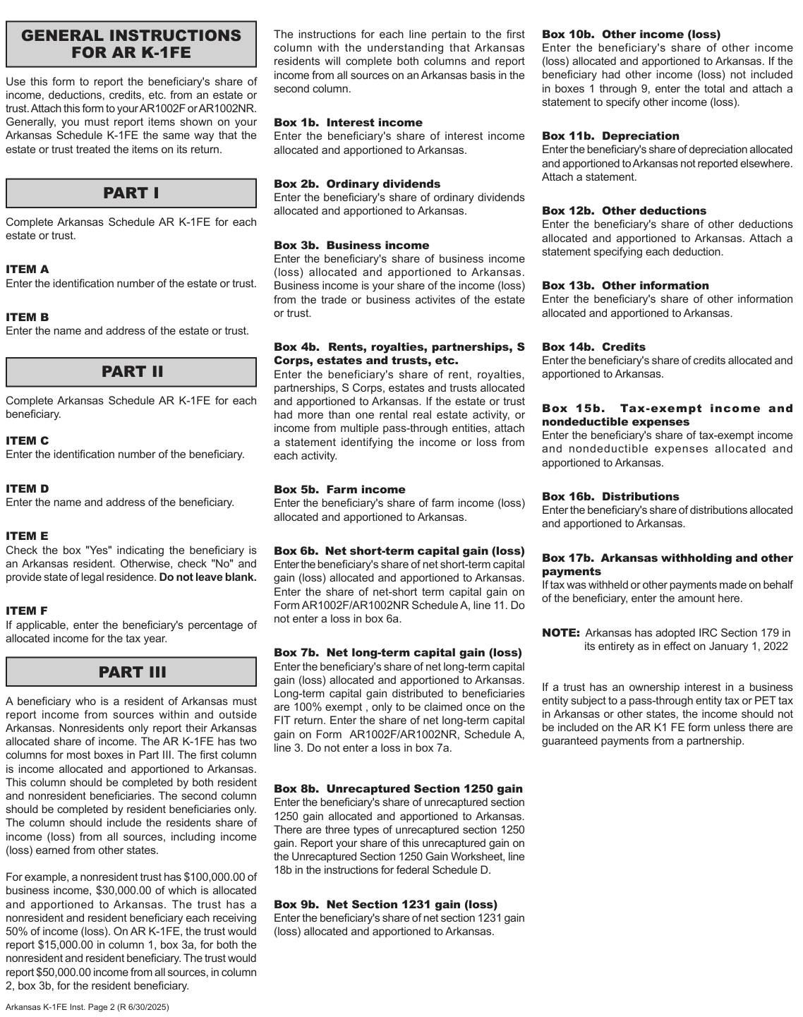 Table from the official PDF (page 2)