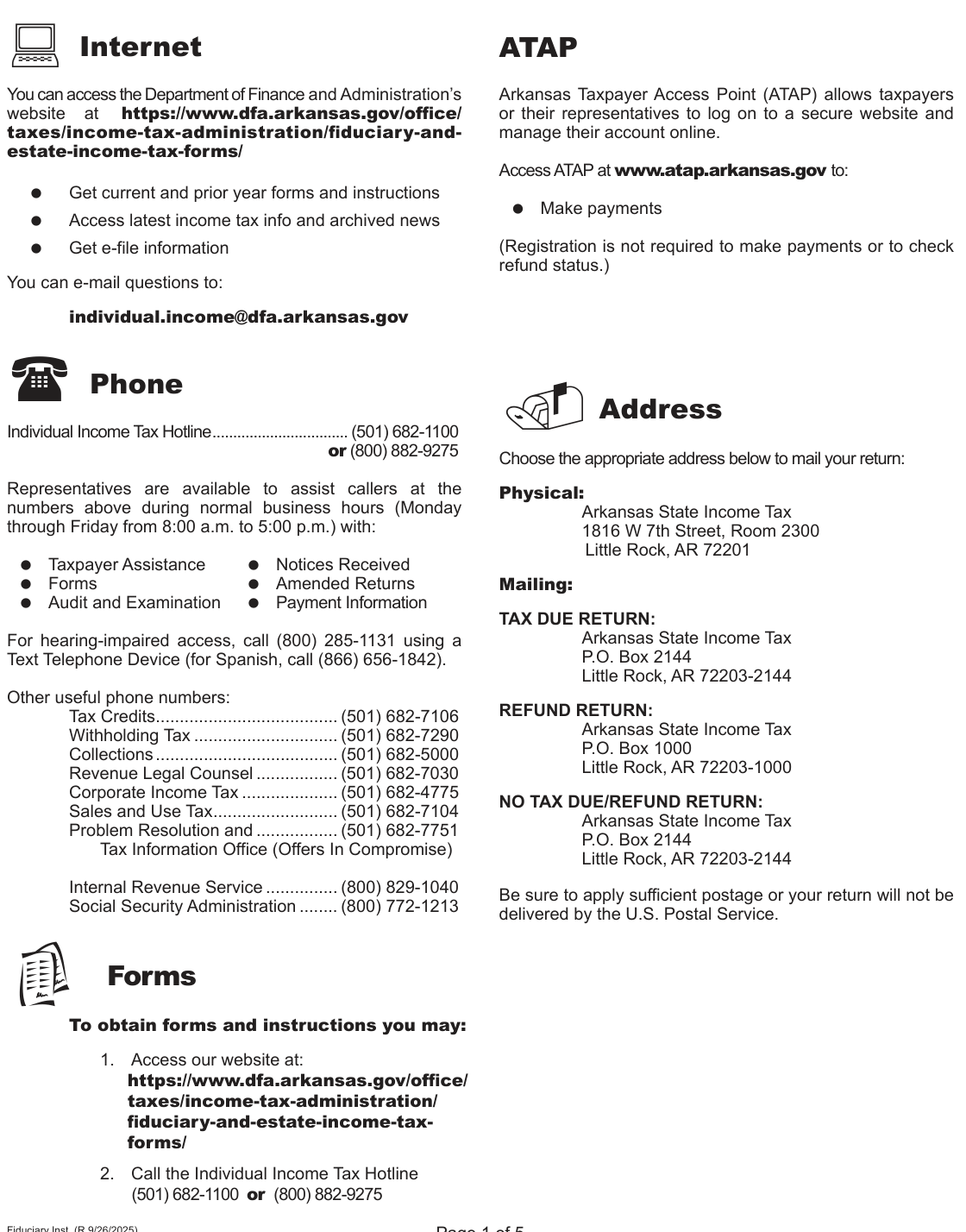 Table from the official PDF (page 3)