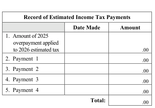 Table from the official PDF (page 5)