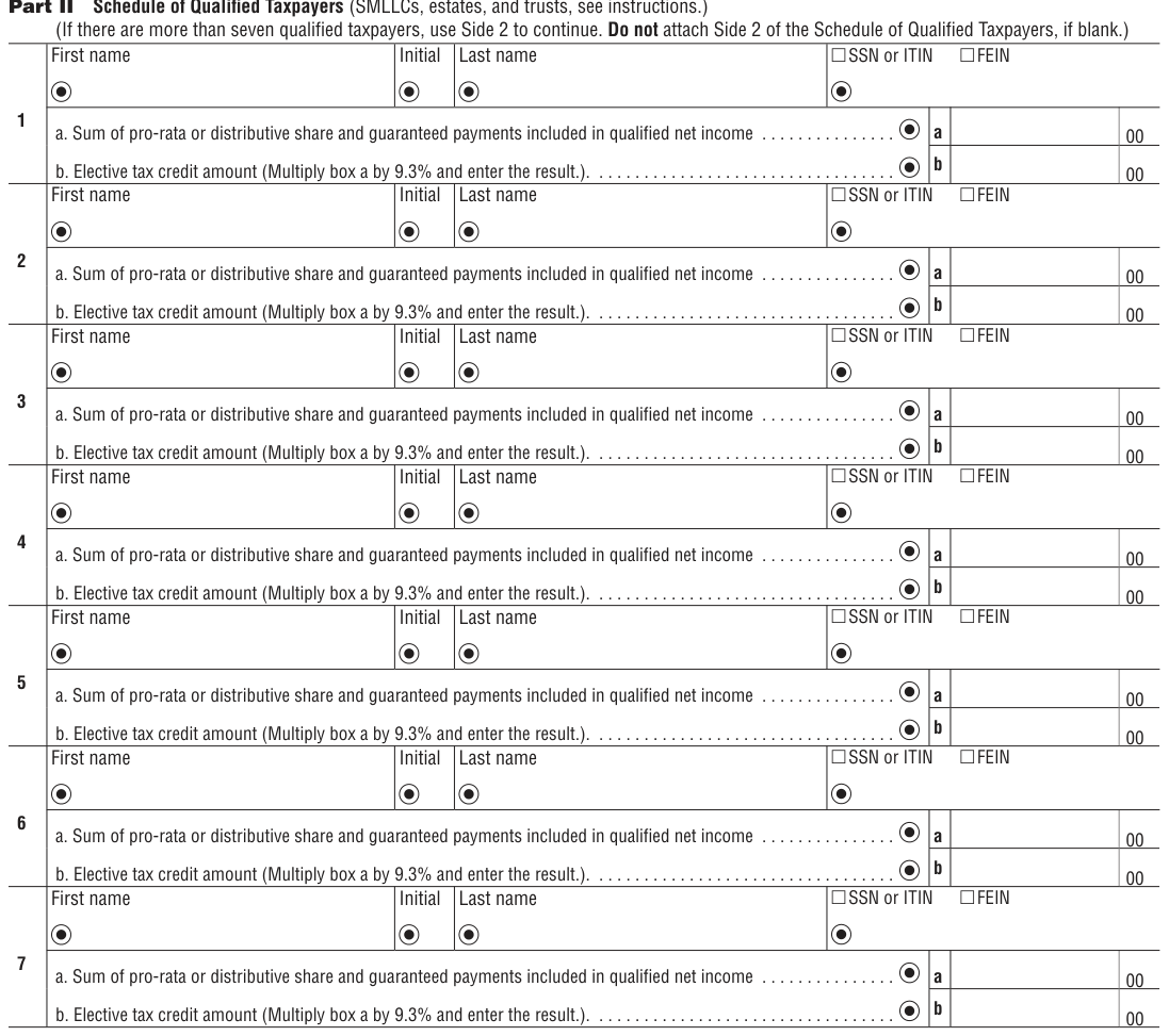 Table from the official PDF (page 1)