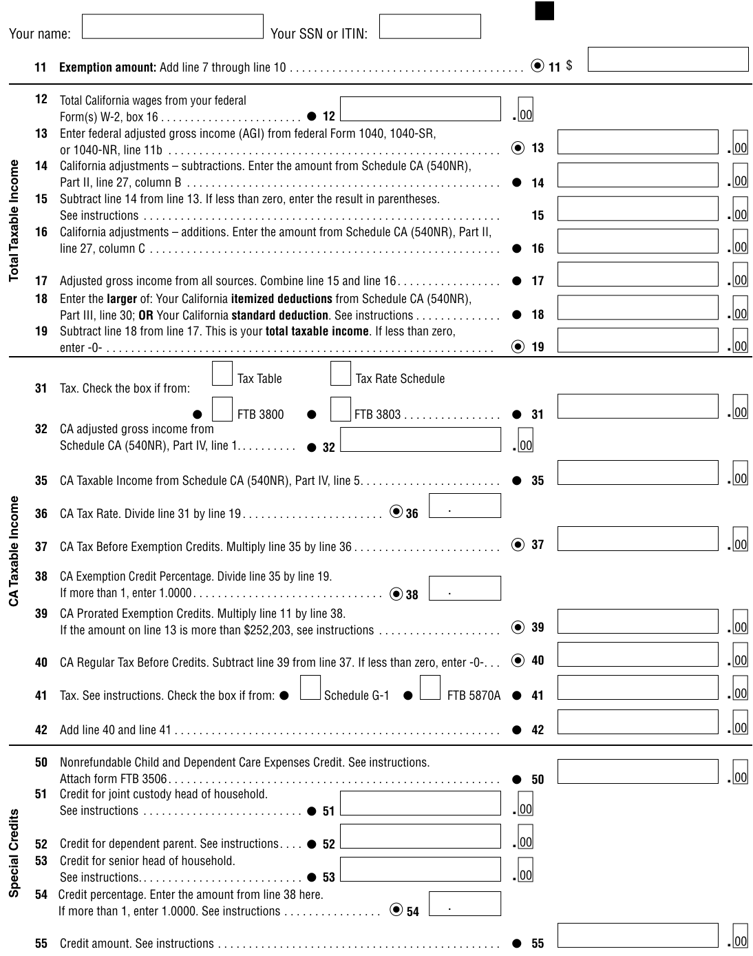 Table from the official PDF (page 2)