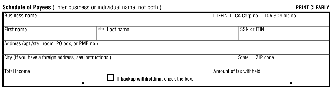 Table from the official PDF (page 2)
