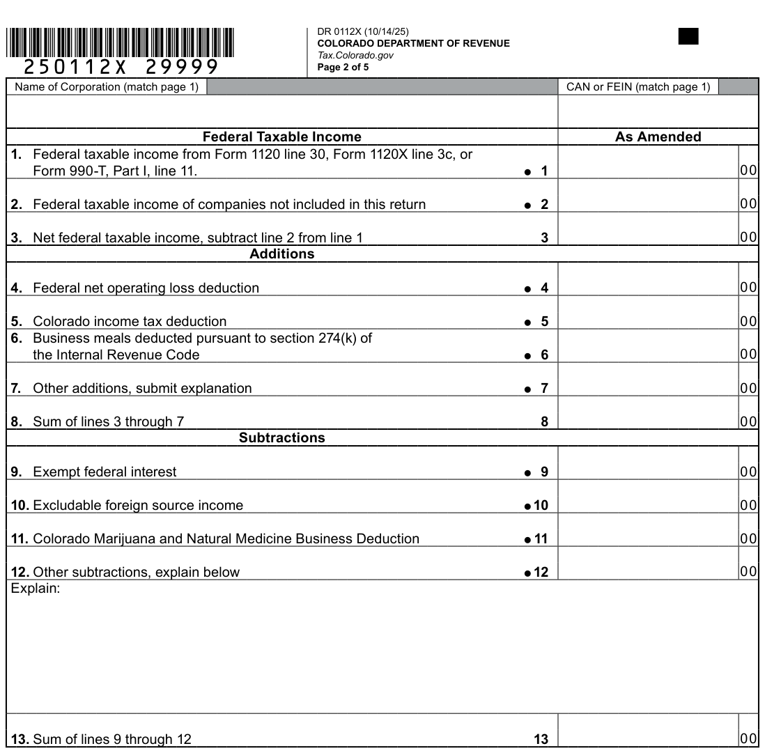 Table from the official PDF (page 4)