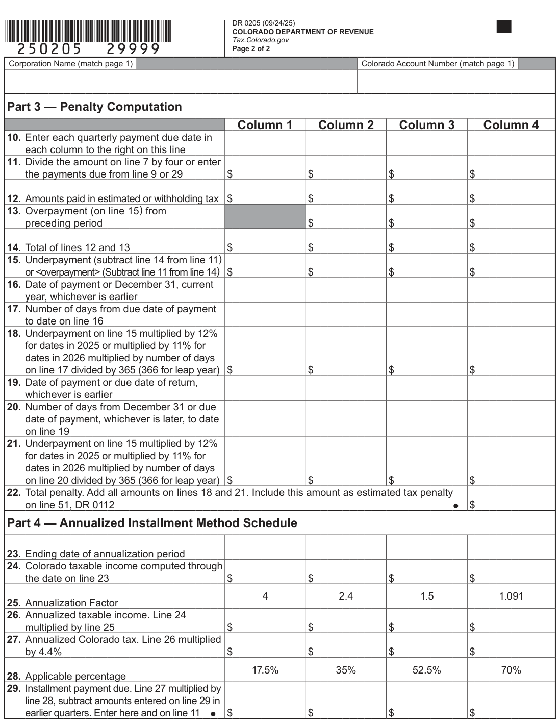 Table from the official PDF (page 4)