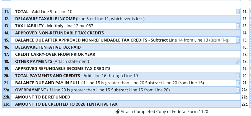 Table from the official PDF (page 1)