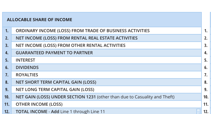 Table from the official PDF (page 1)