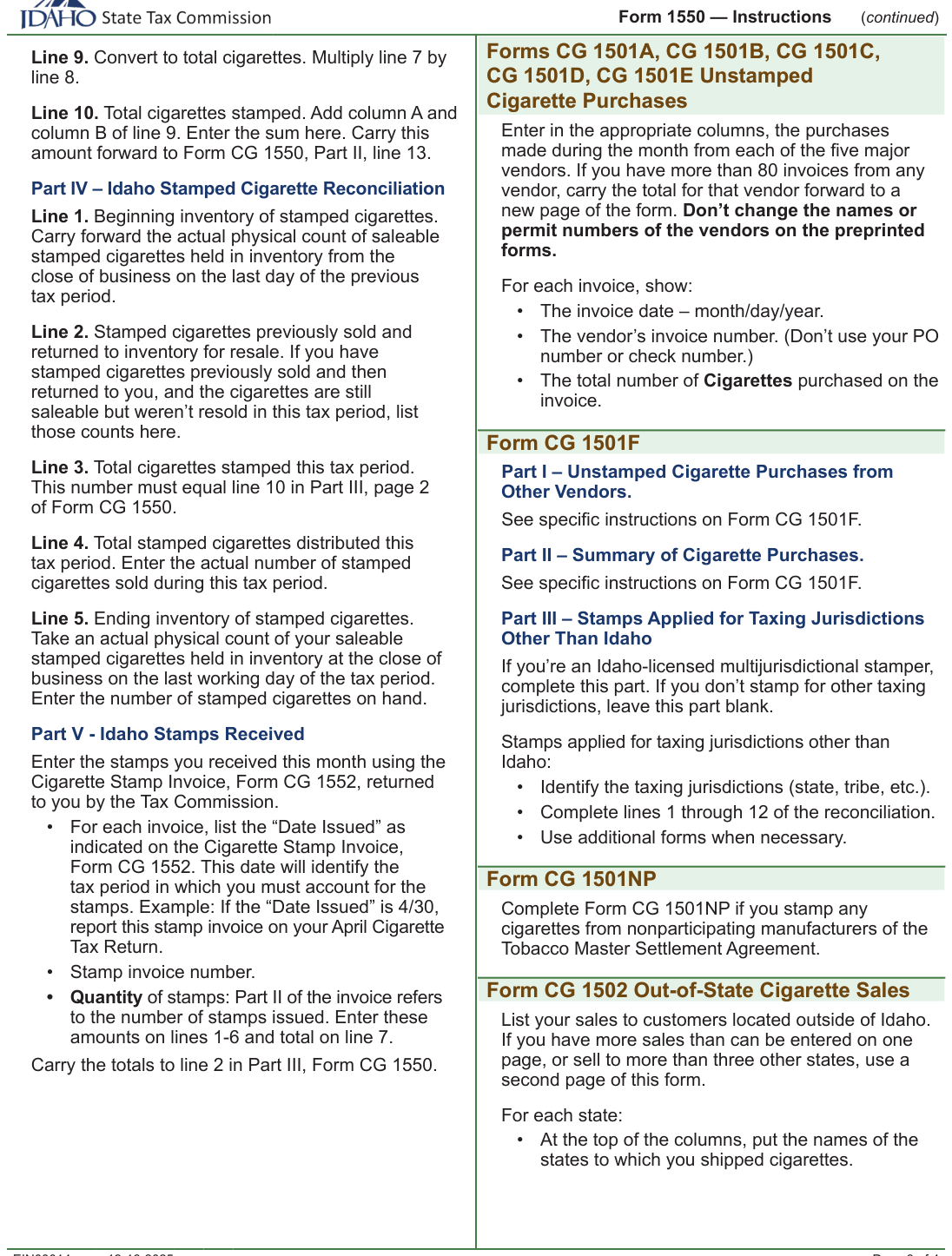 Table from the official PDF (page 3)