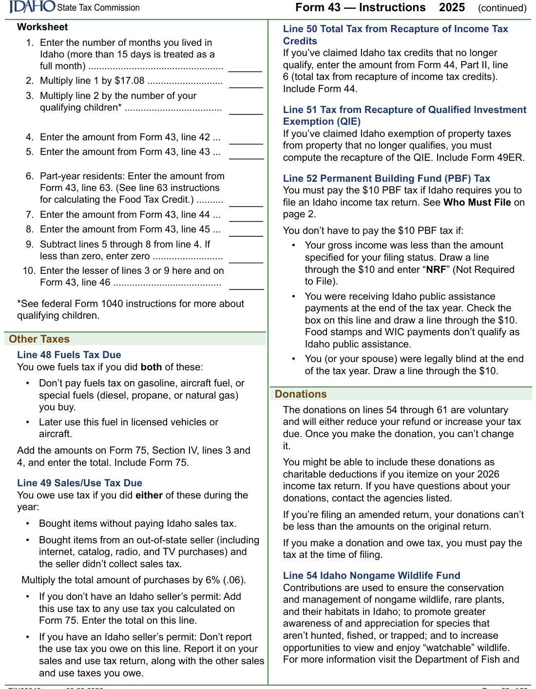 Table from the official PDF (page 24)
