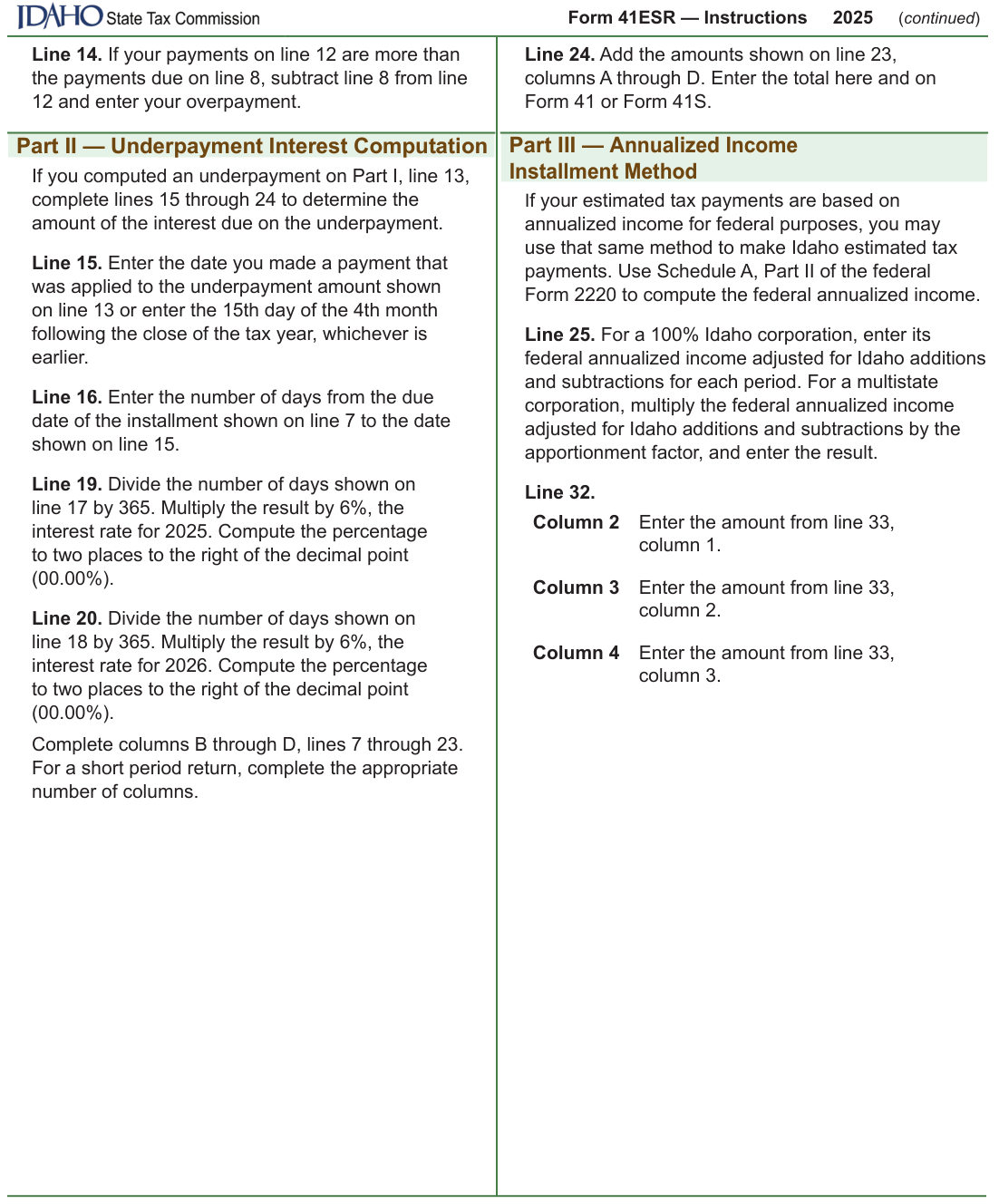 Table from the official PDF (page 3)