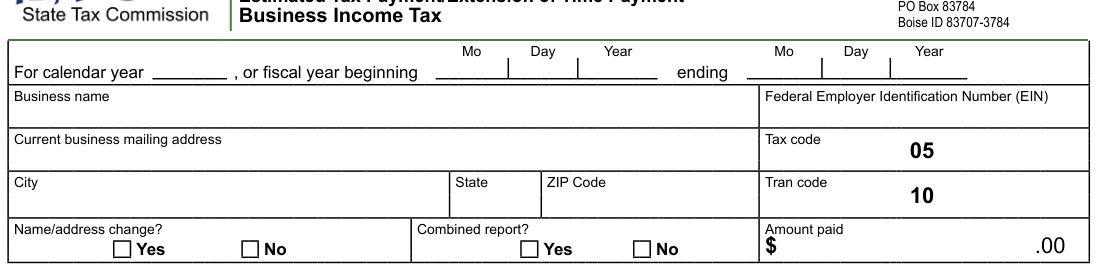 Table from the official PDF (page 1)