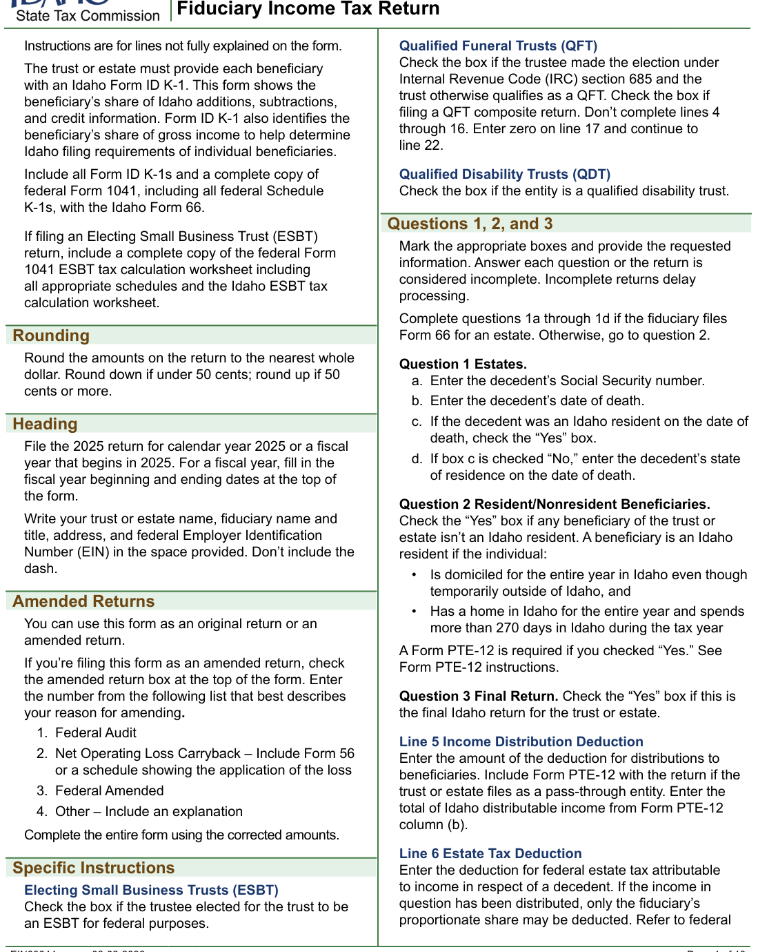 Table from the official PDF (page 4)