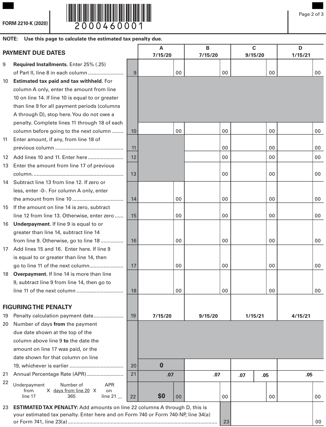 Table from the official PDF (page 48)