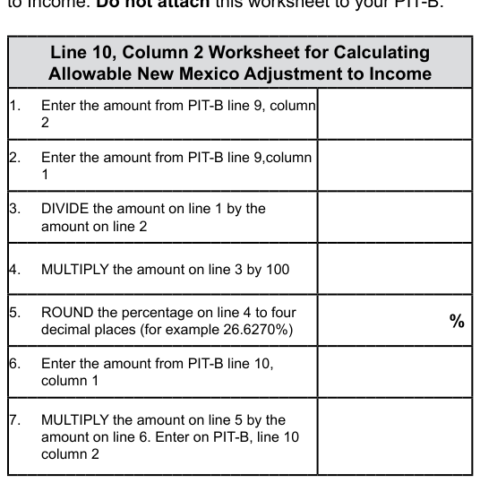 Table from the official PDF (page 9)