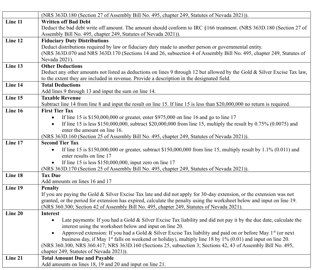 Table from the official PDF (page 5)