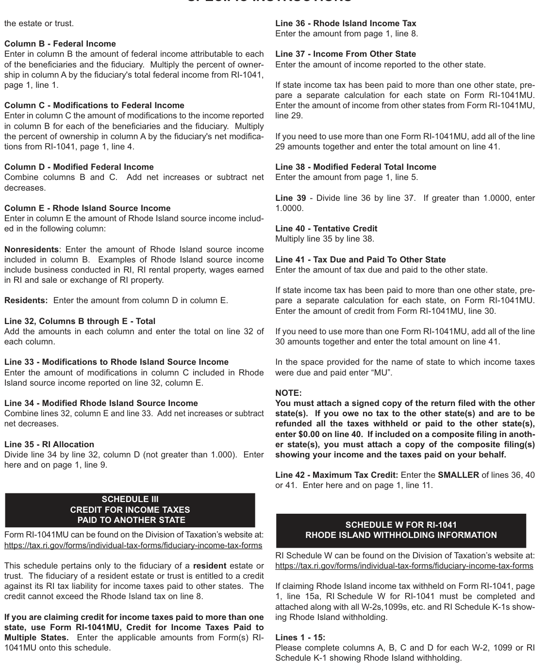 Table from the official PDF (page 5)
