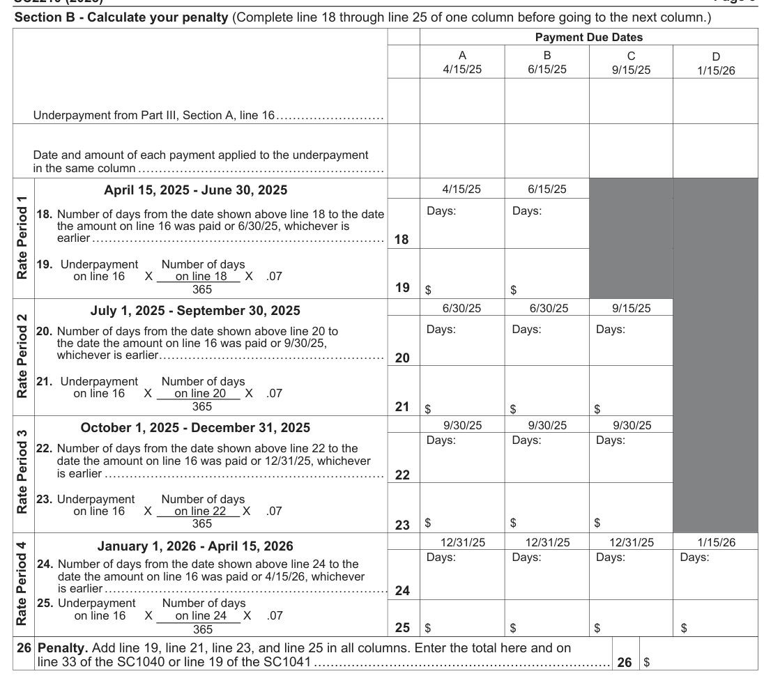 Table from the official PDF (page 3)
