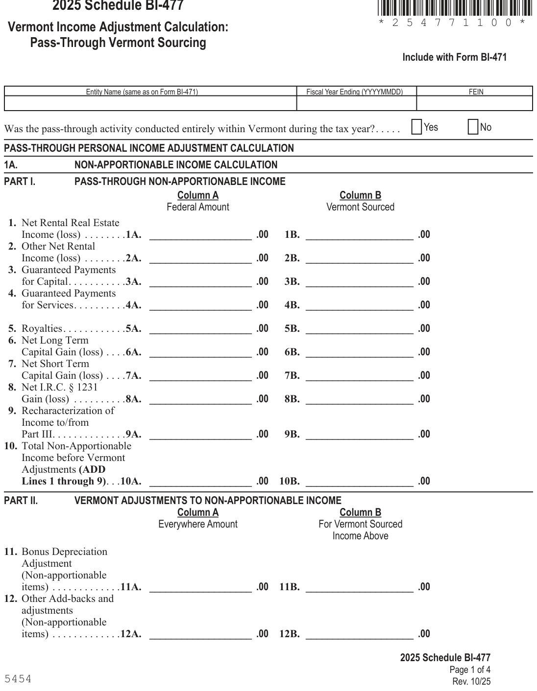 Table from the official PDF (page 1)