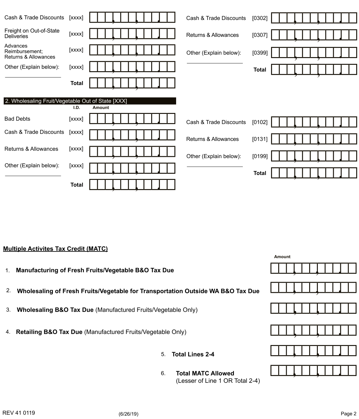 Table from the official PDF (page 2)