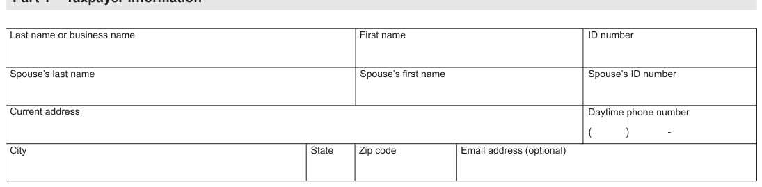 Table from the official PDF (page 1)