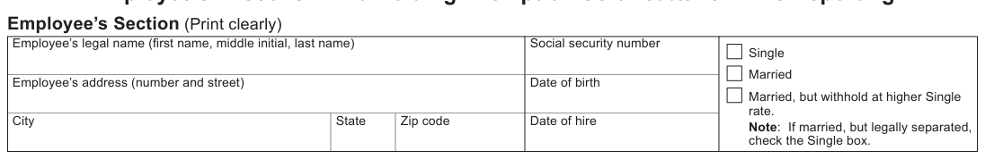 Table from the official PDF (page 1)