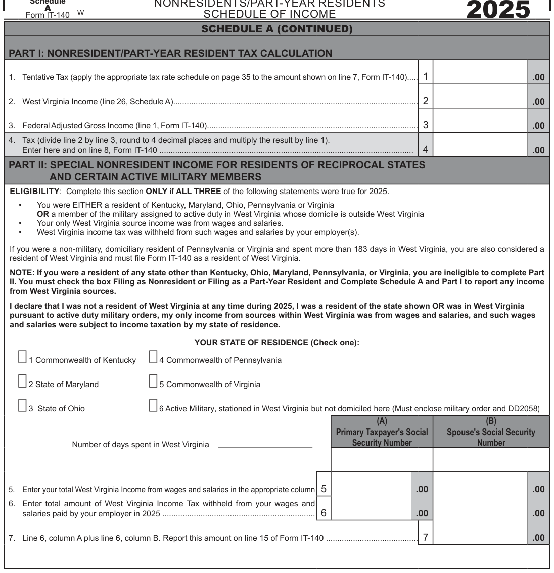 Table from the official PDF (page 10)