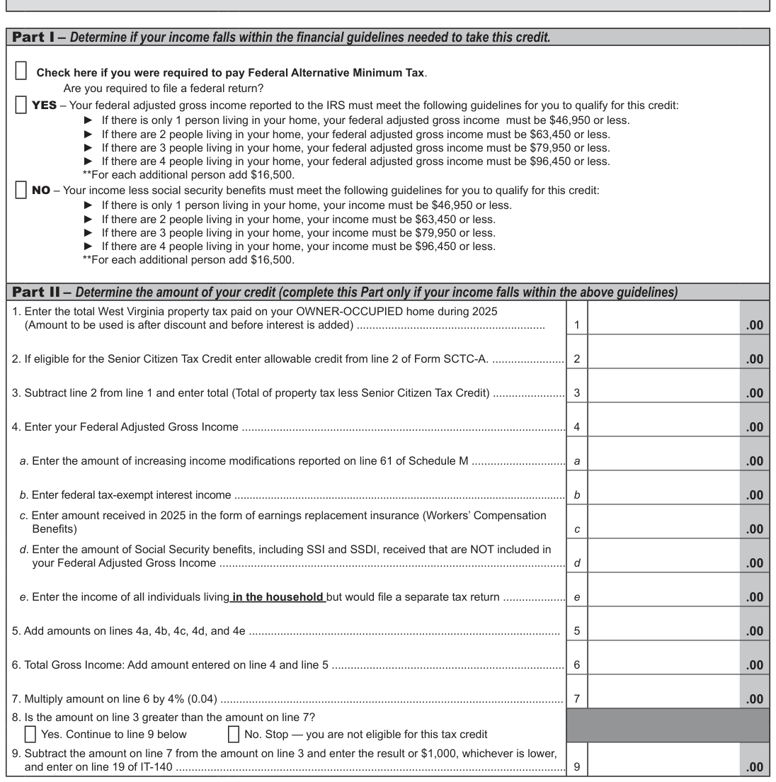 Table from the official PDF (page 11)