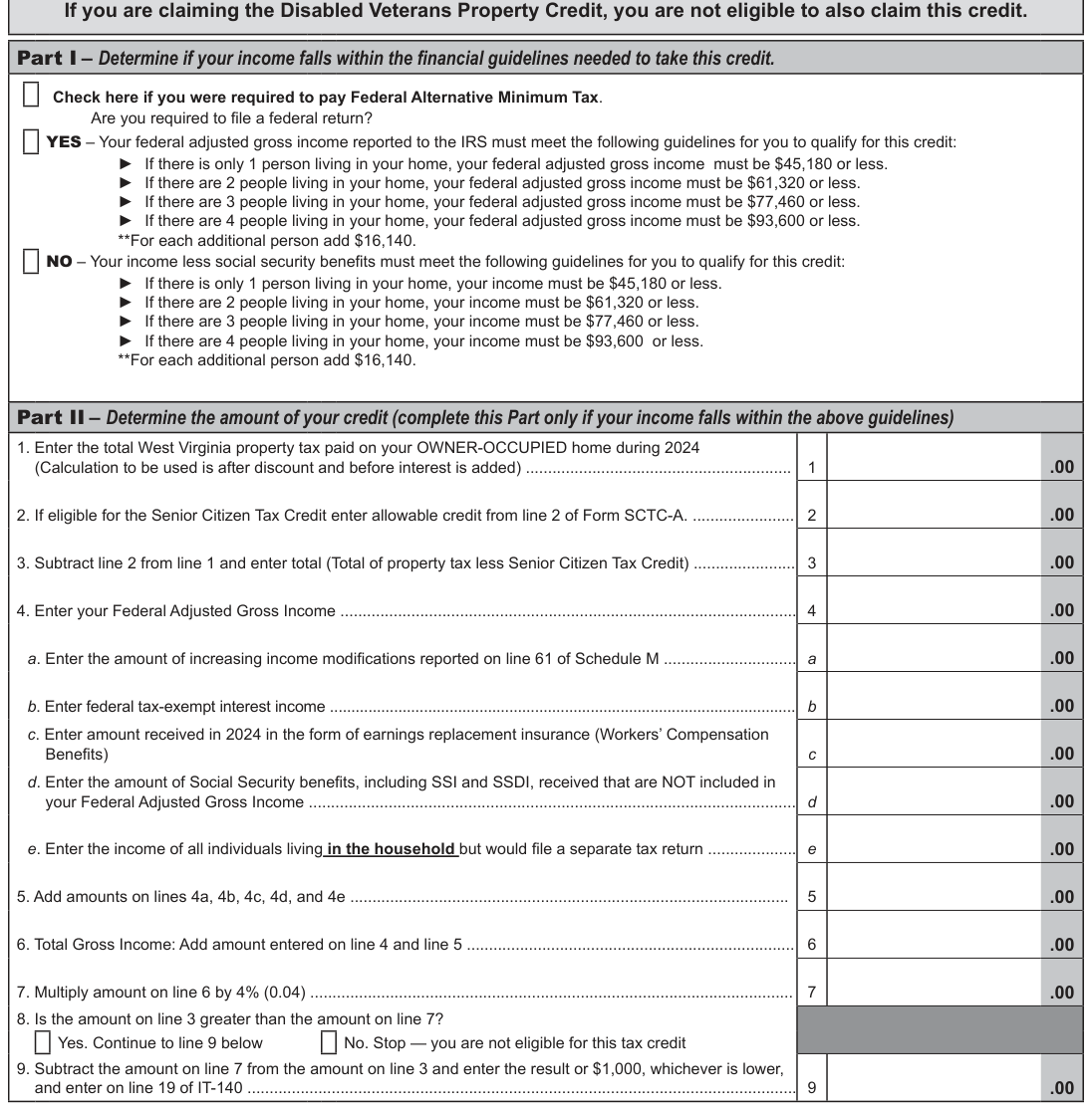 Table from the official PDF (page 1)